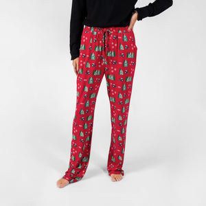 Red Tractor Christmas Bamboo Pajama Pants - American Farm Company