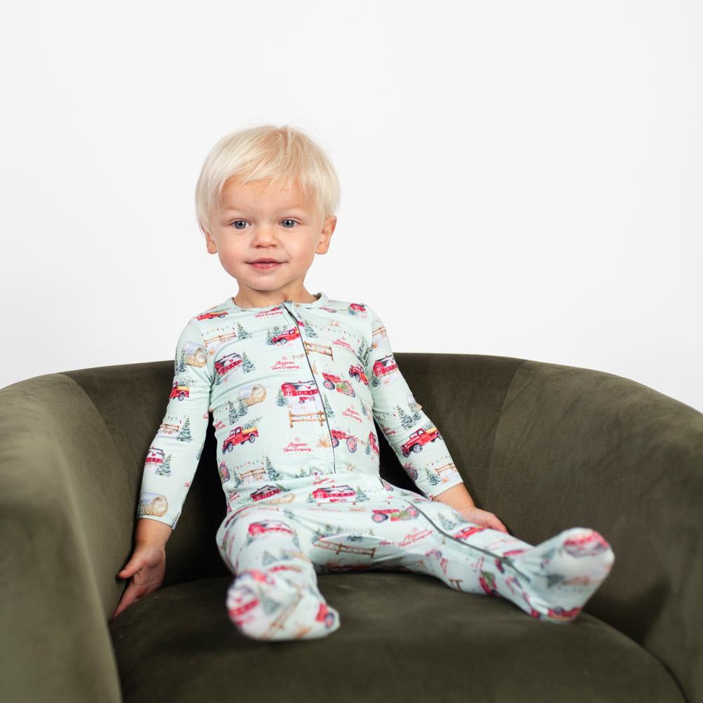 Christmas on the Farm Baby Bamboo Pajamas