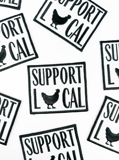 'Support Local' Embroidered Iron-On Patch