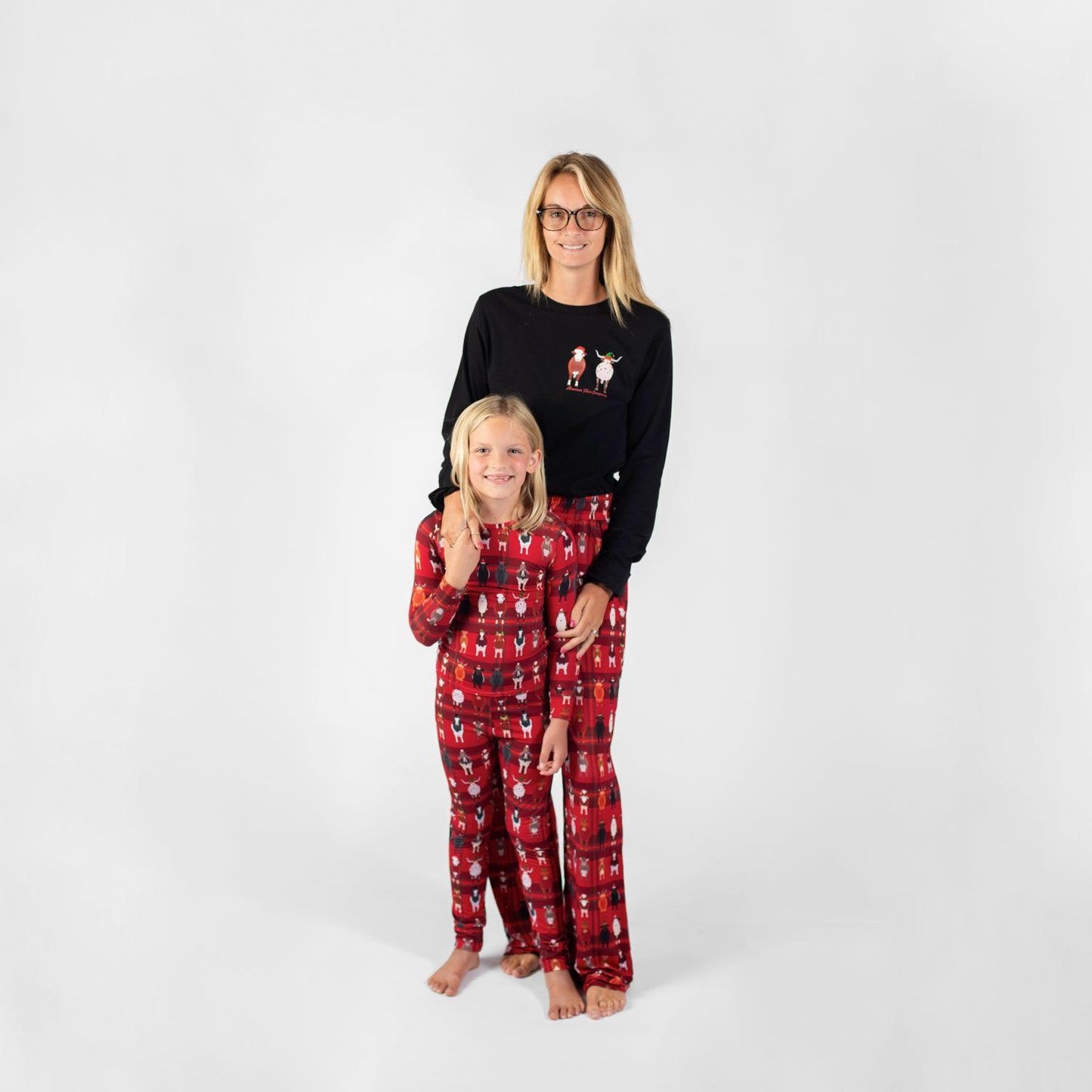 Christmas Cow Toddler/Youth Bamboo Pajamas - American Farm Company