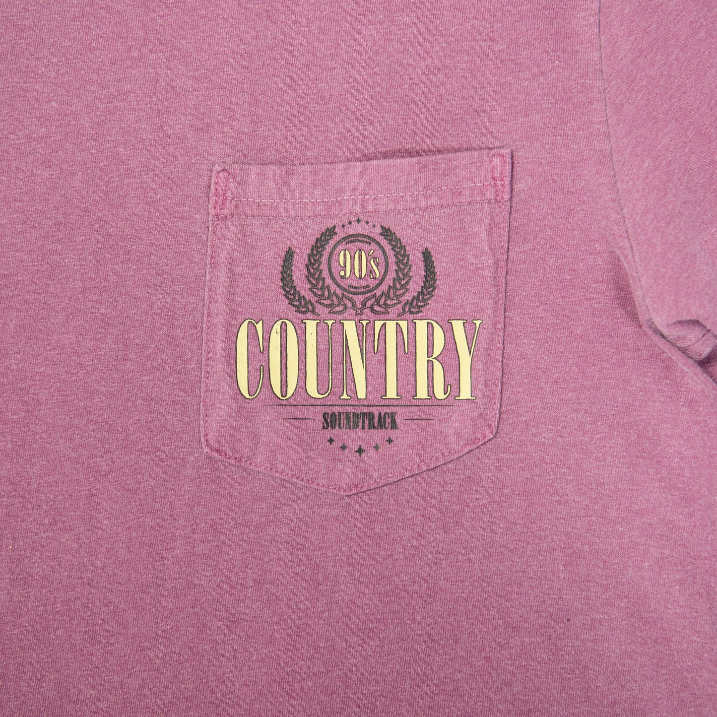 90's Country Soundtrack Dark Mauve Pocket Tee - American Farm Company