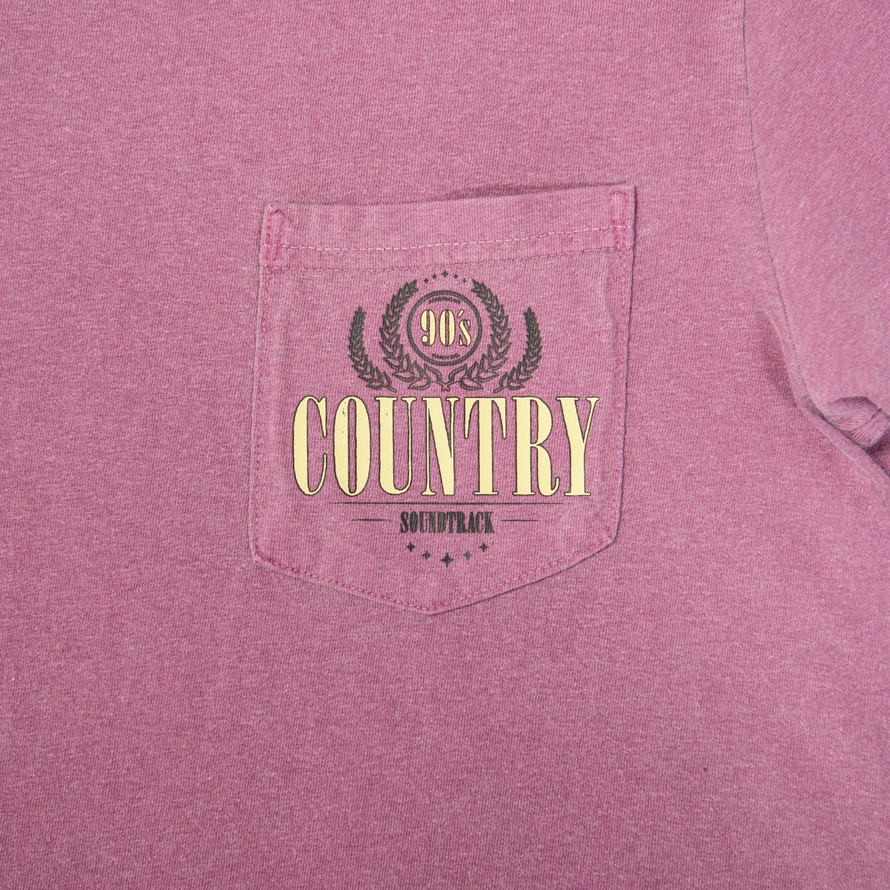 90's Country Soundtrack Dark Mauve Pocket Tee - American Farm Company