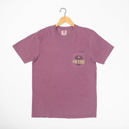 90's Country Soundtrack Dark Mauve Pocket Tee - American Farm Company