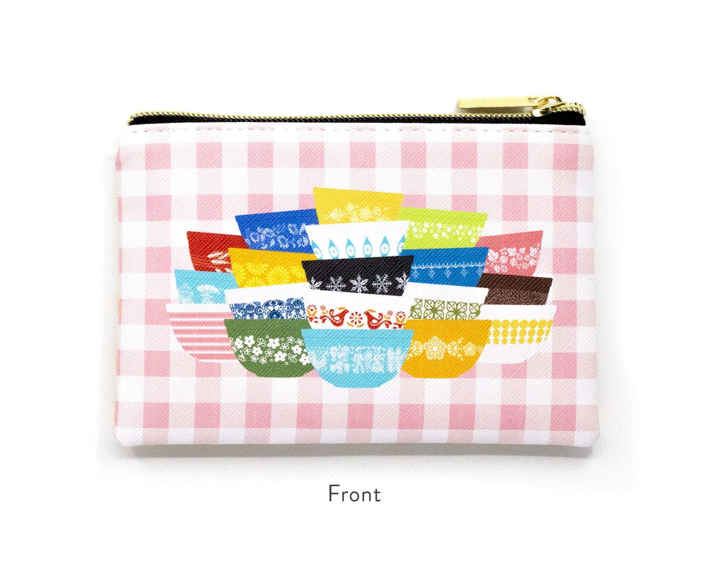 Vintage Bowl Stacks Zipper Pouch