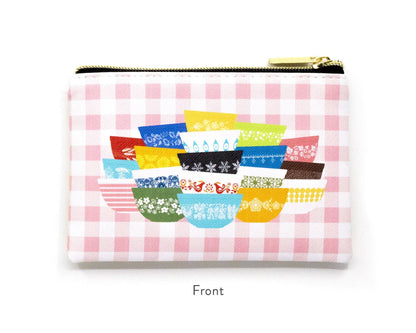 Vintage Bowl Stacks Zipper Pouch