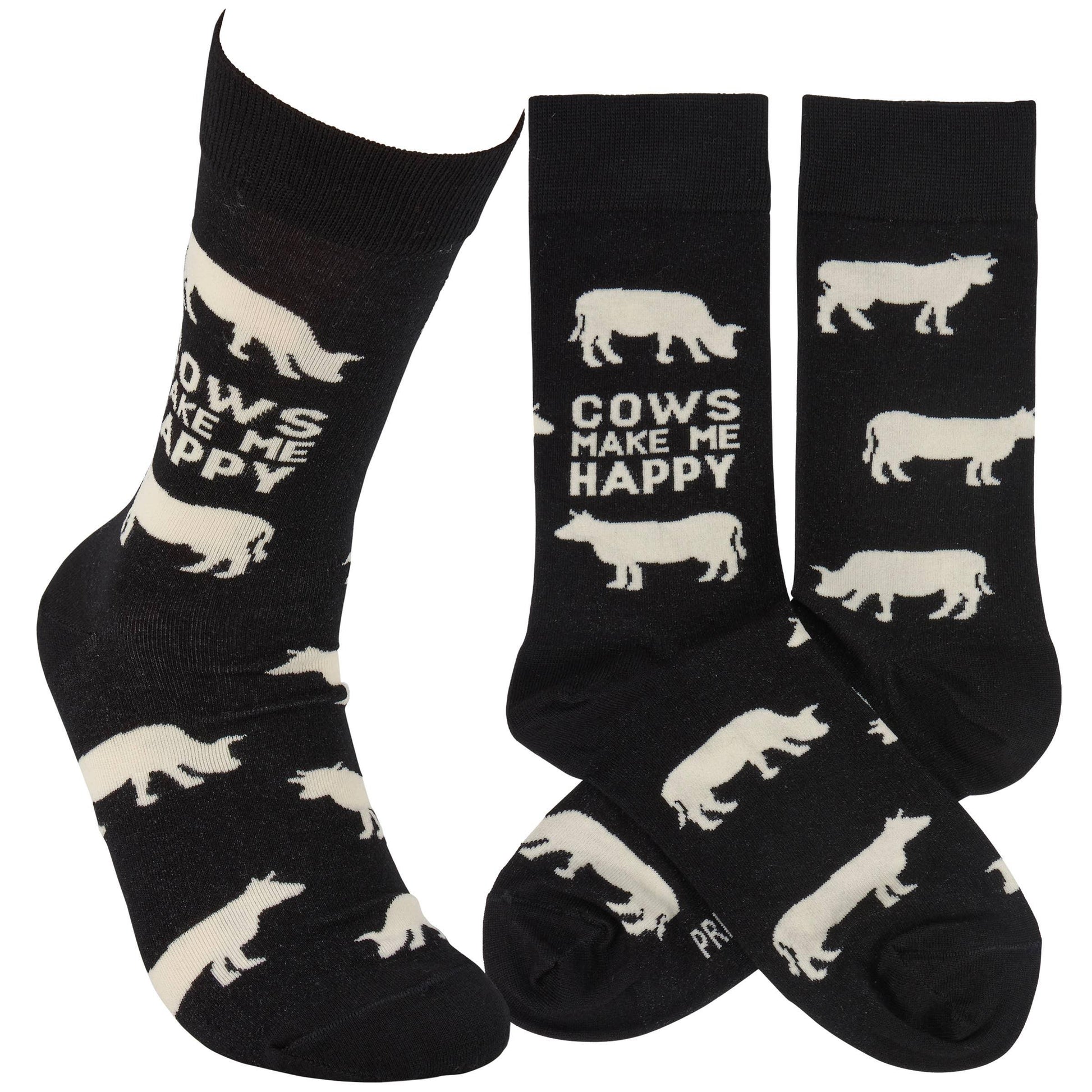 Cows Make Me Happy Socks - American Farm Company