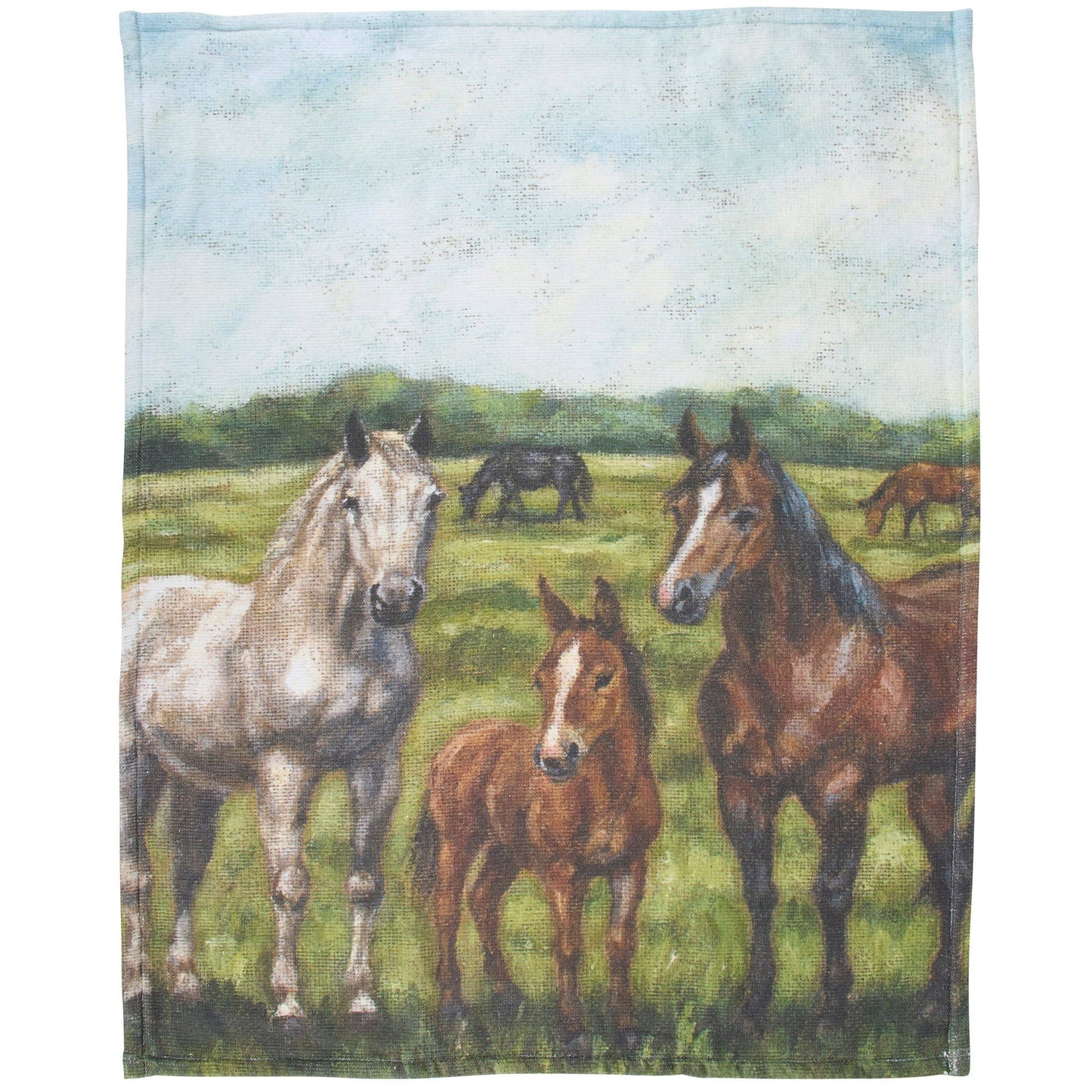 Horse Family Kitchen Towel