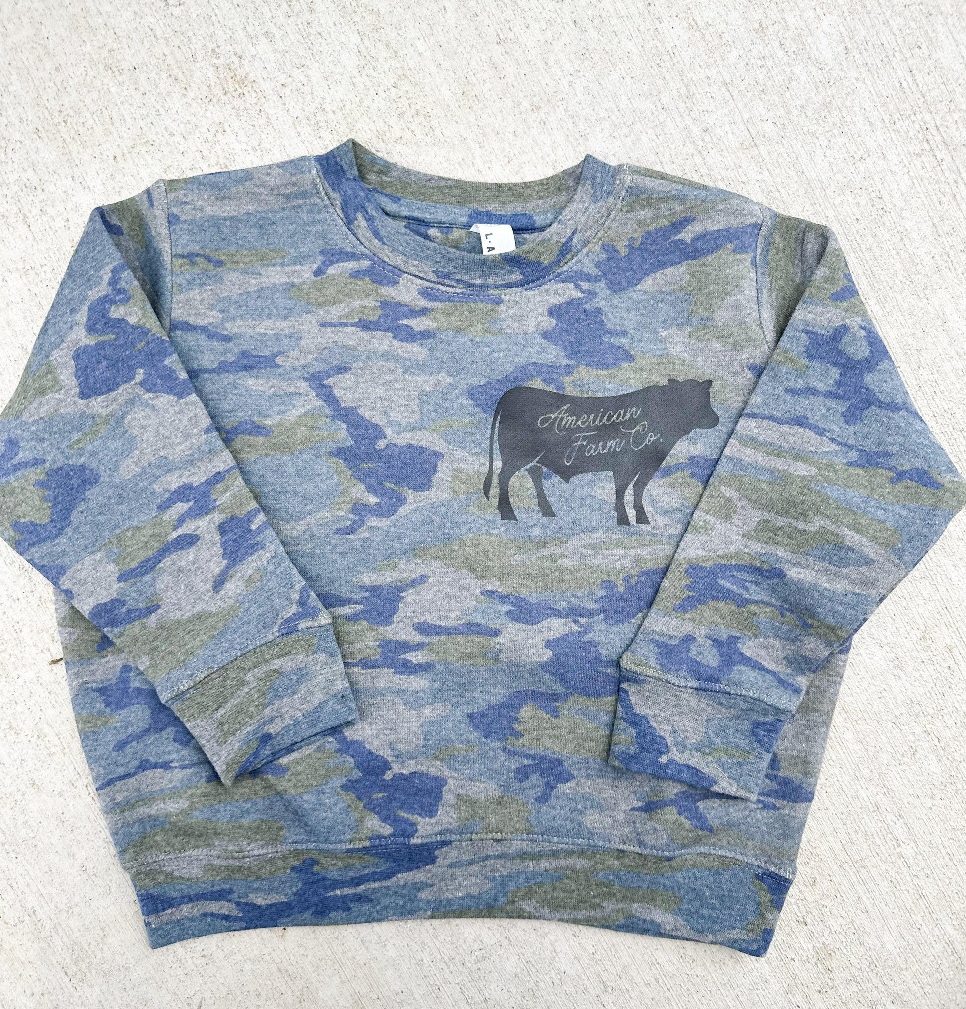 American Farm Co Youth Camo Crewneck - American Farm Company