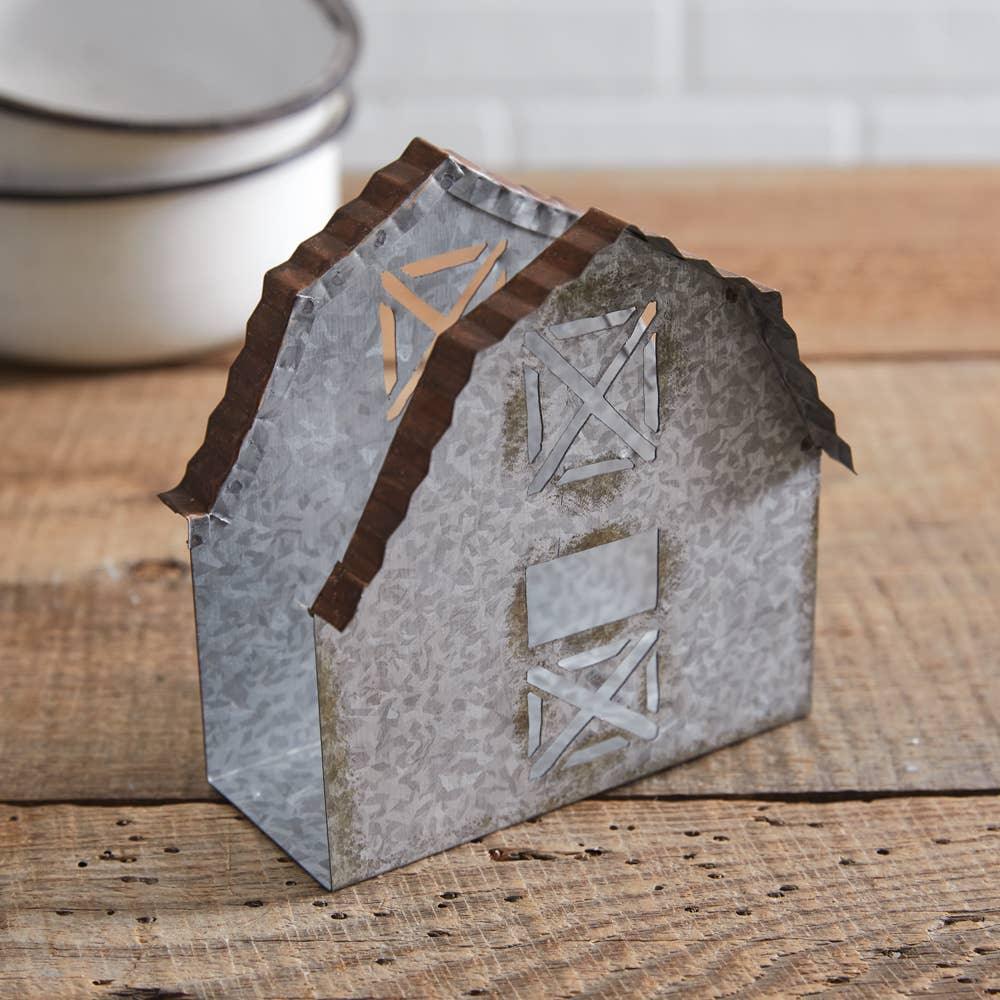 Galvanized Barn Napkin Holder - American Farm Company