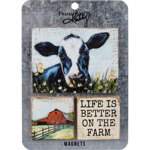 Life Is Better On The Farm Magnet Set