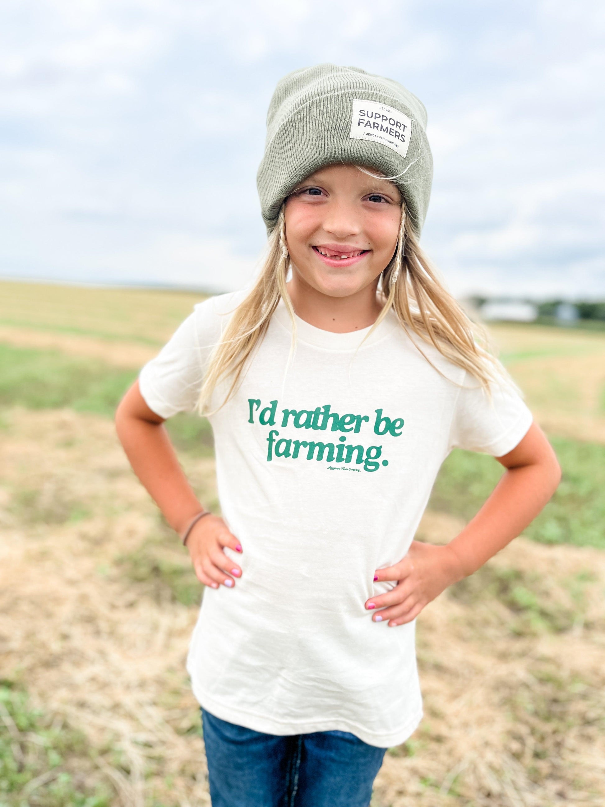 Olive ‘Support Farmers’ Beanie - American Farm Company