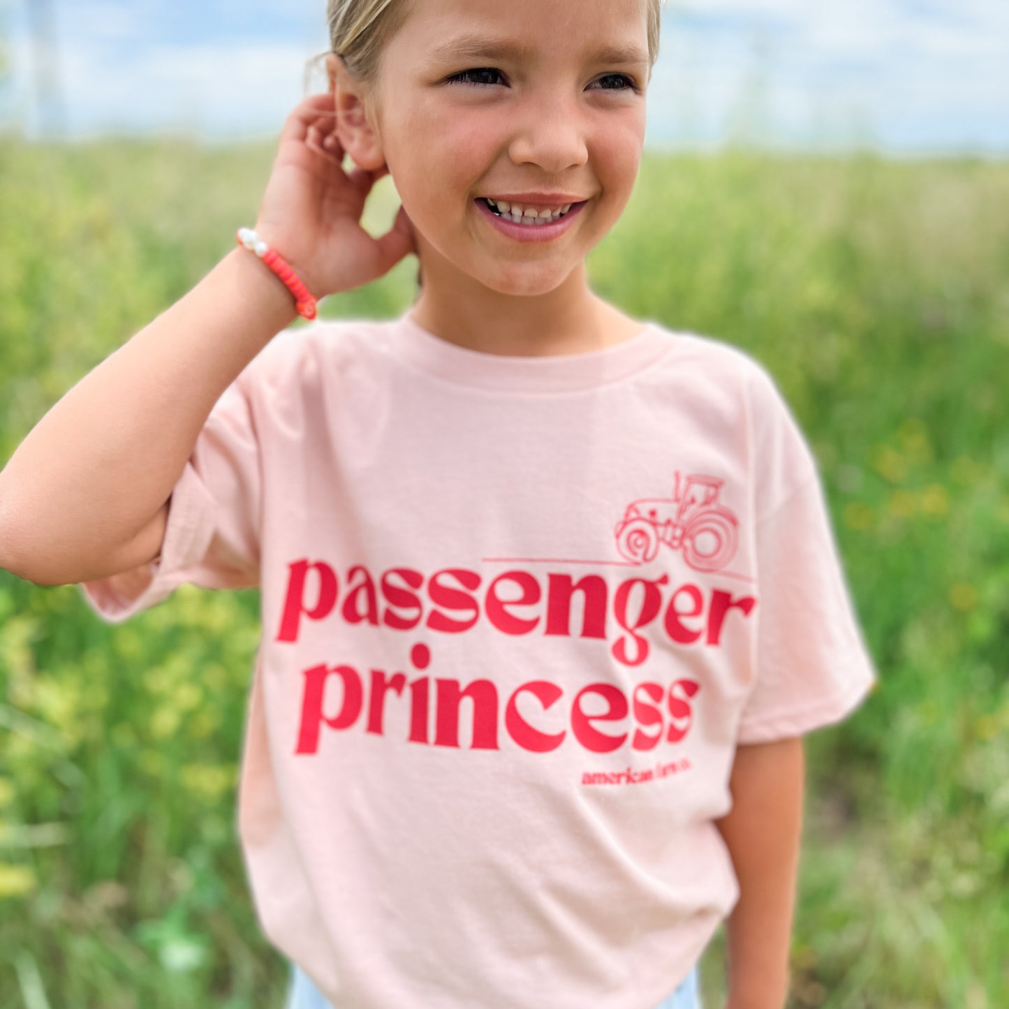 ‘Passenger Princess' Toddler & Youth Peach Tee