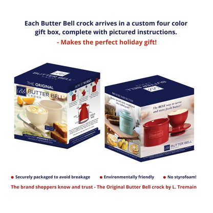 The Original Butter Bell® Crock - Raised Floral