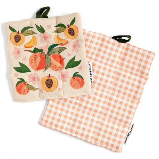 Peach Blossom Pot Holder Set
