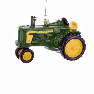 John Deere Tractor 5" Glass Ornament