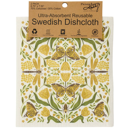 Dragonfly Folk Art Swedish Cloth Set