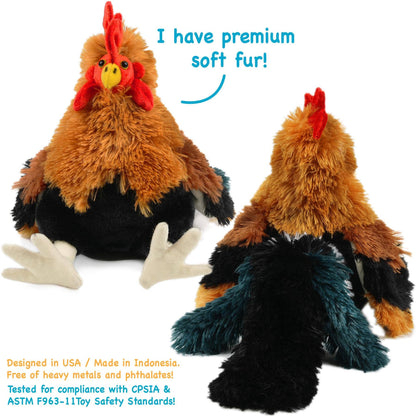 'Riley The Rooster' Chicken Stuffed Animal Plush