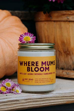 Where Mums Bloom Candle
