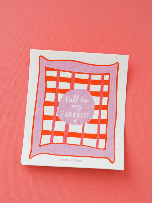 'Fall is My Favorite' Swedish Dishcloth