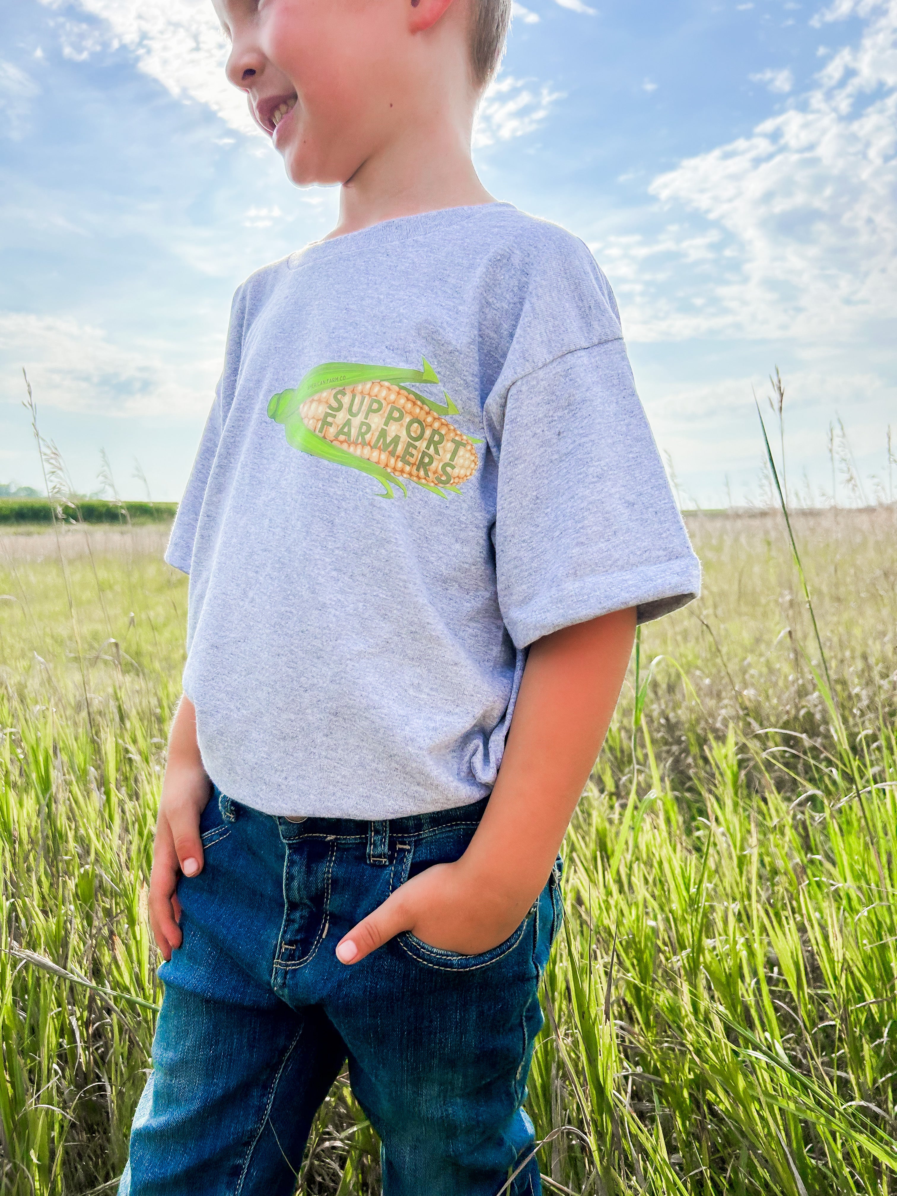 ‘Support Farmers’ Corn Tee- Youth