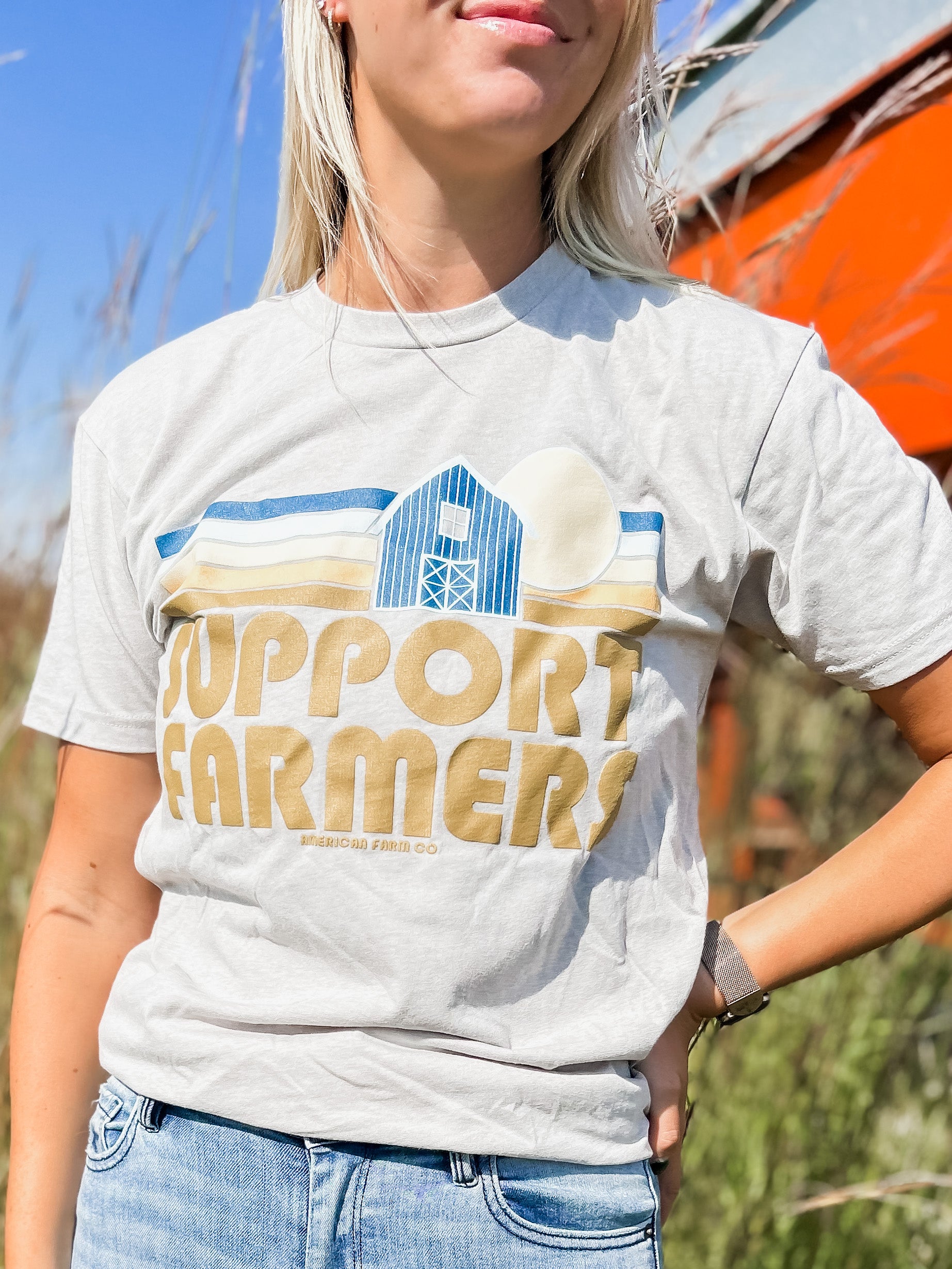 NEW Retro Support Farmers Tee