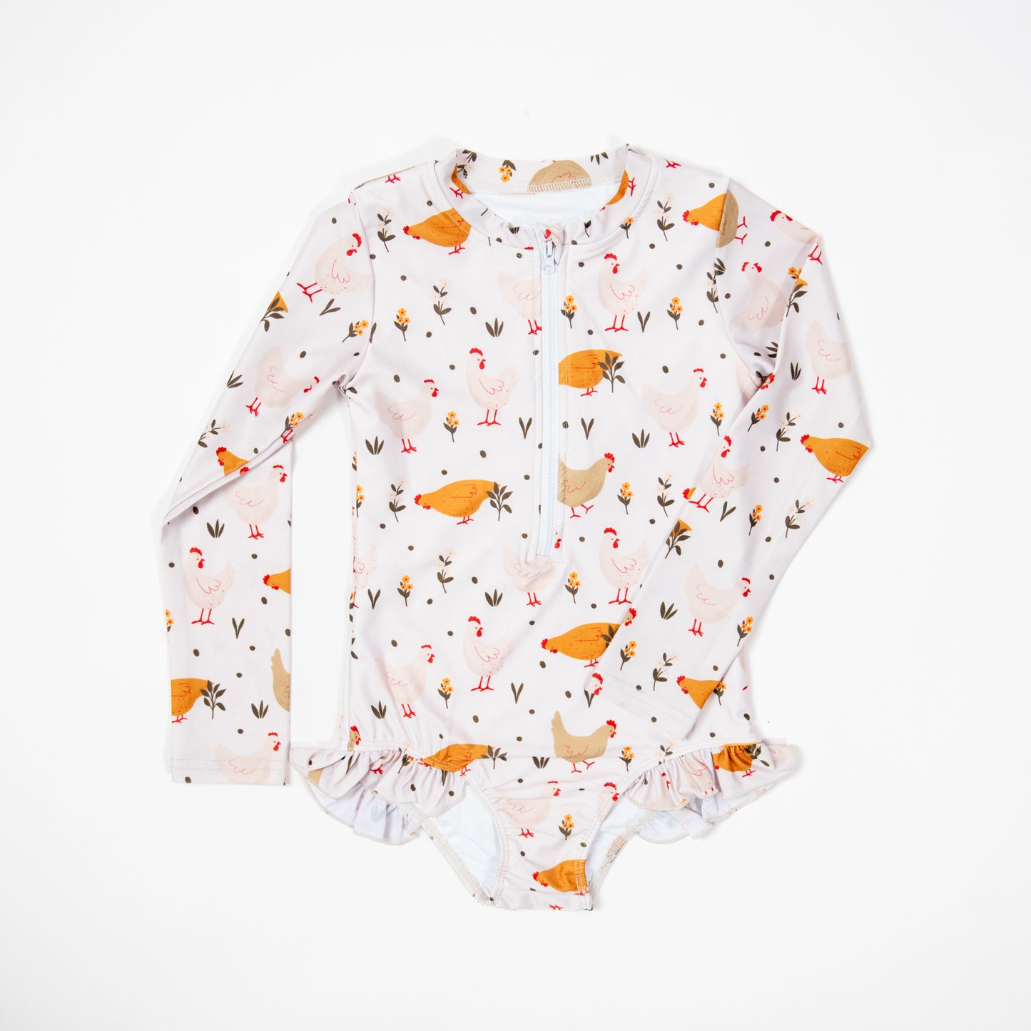 Cottage Chicken Baby Longsleeve Swimsuit