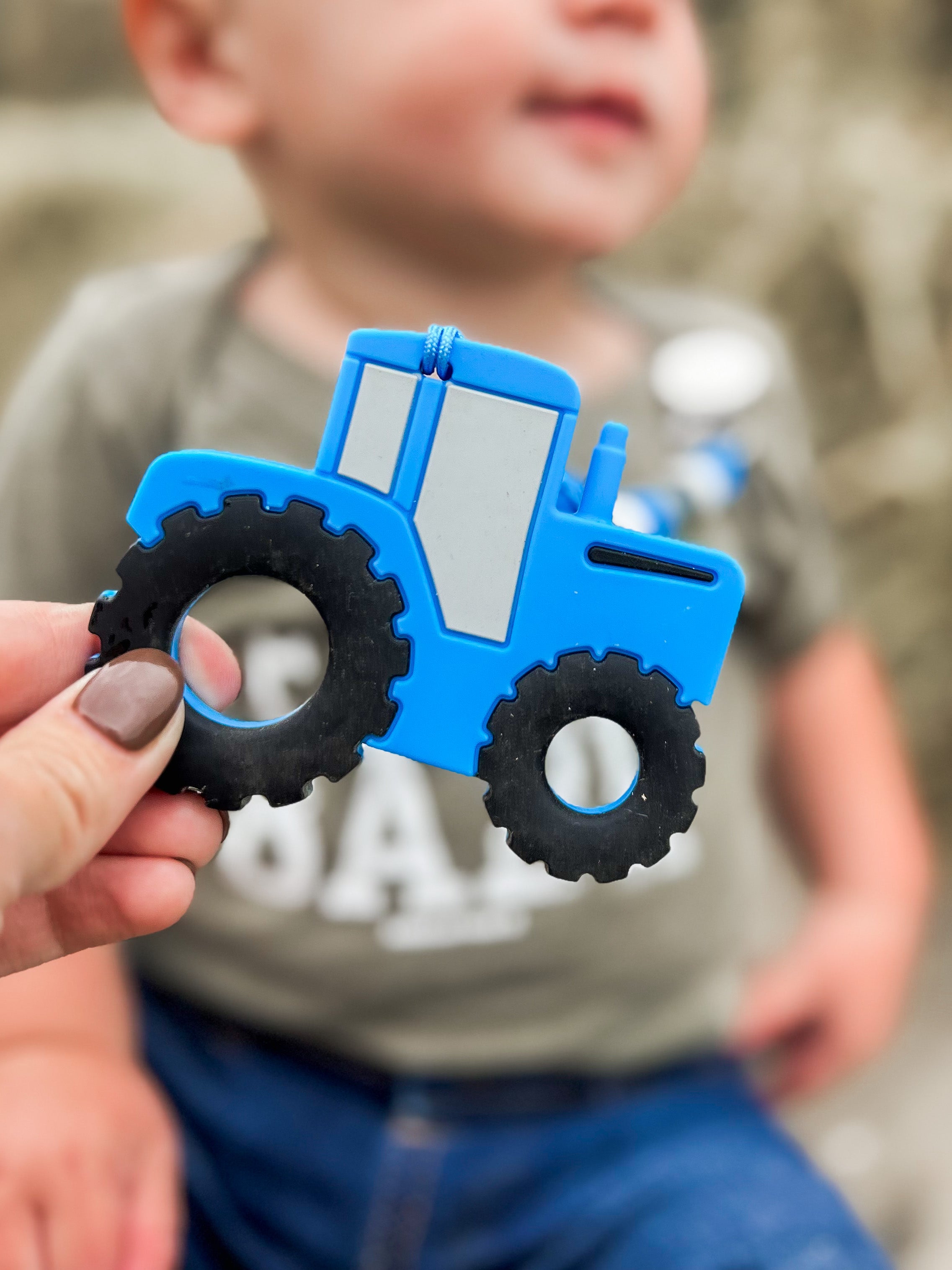 Blue Tractor Teether