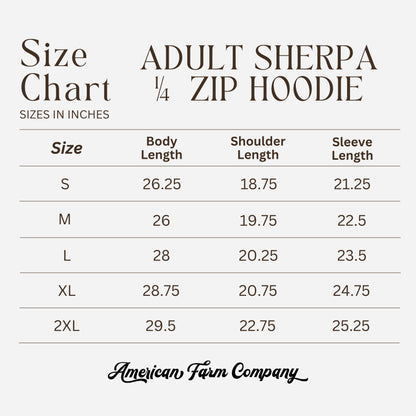 Cattle Sherpa Adult 1/4 Zip Hoodie