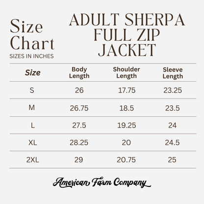 Cattle Sherpa Adult Full Zip Jacket