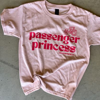 ‘Passenger Princess' Toddler & Youth Peach Tee