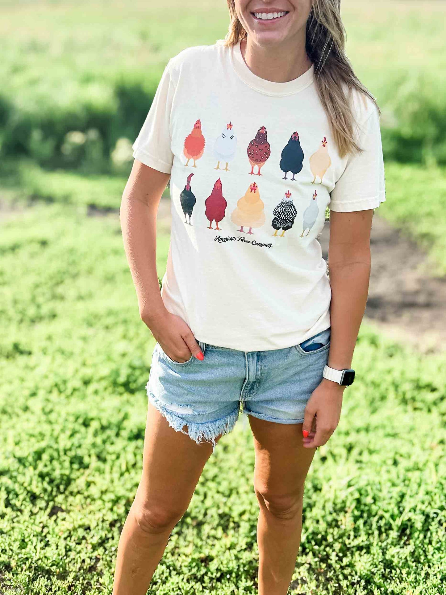 AFC Chickens Ivory Tee - American Farm Company