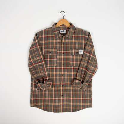 AFC Grey Plaid Women’s Flannel Shirt