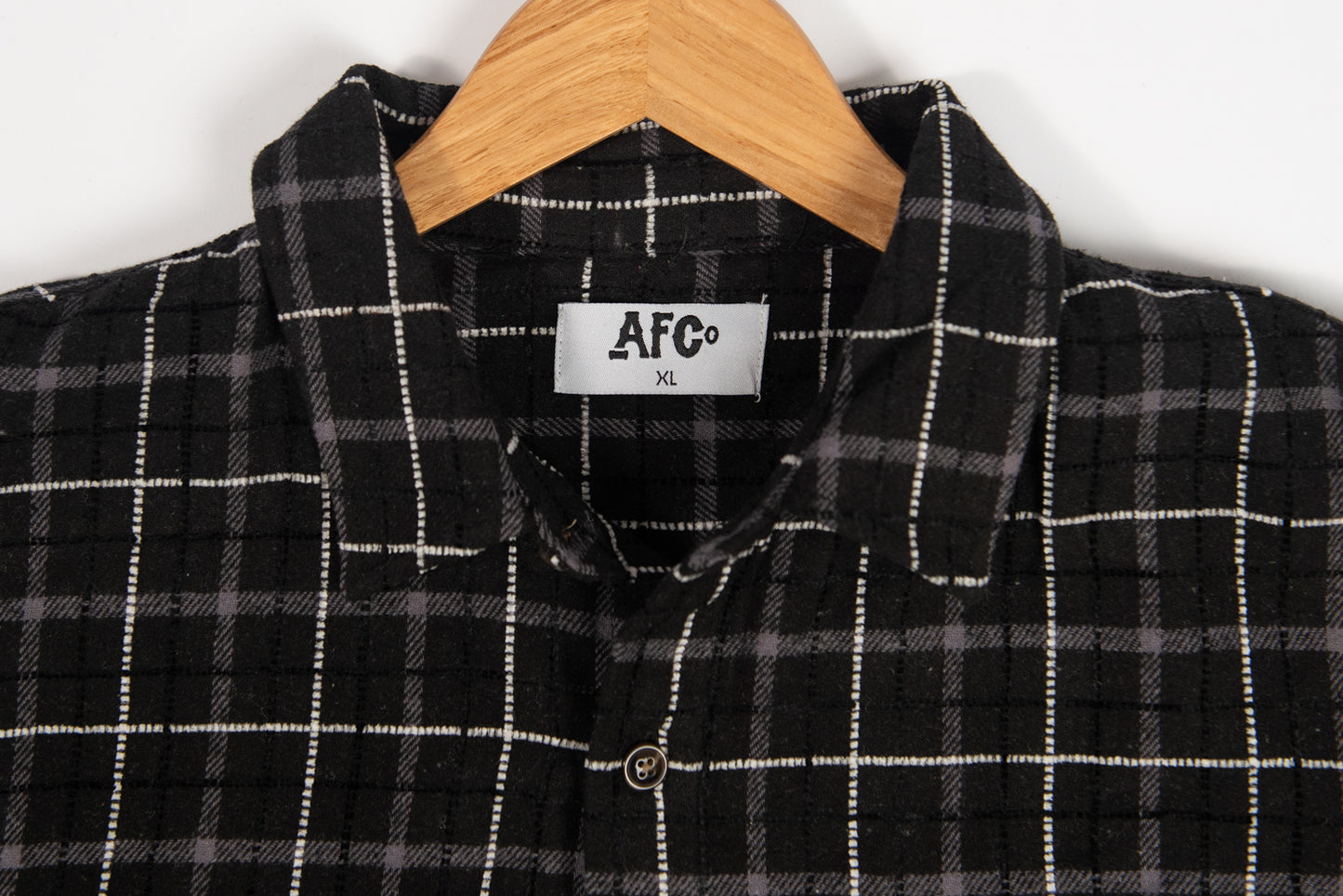 AFC Men’s Black Plaid Flannel Shirt