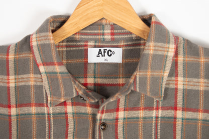 AFC Men’s Grey Plaid Flannel Shirt