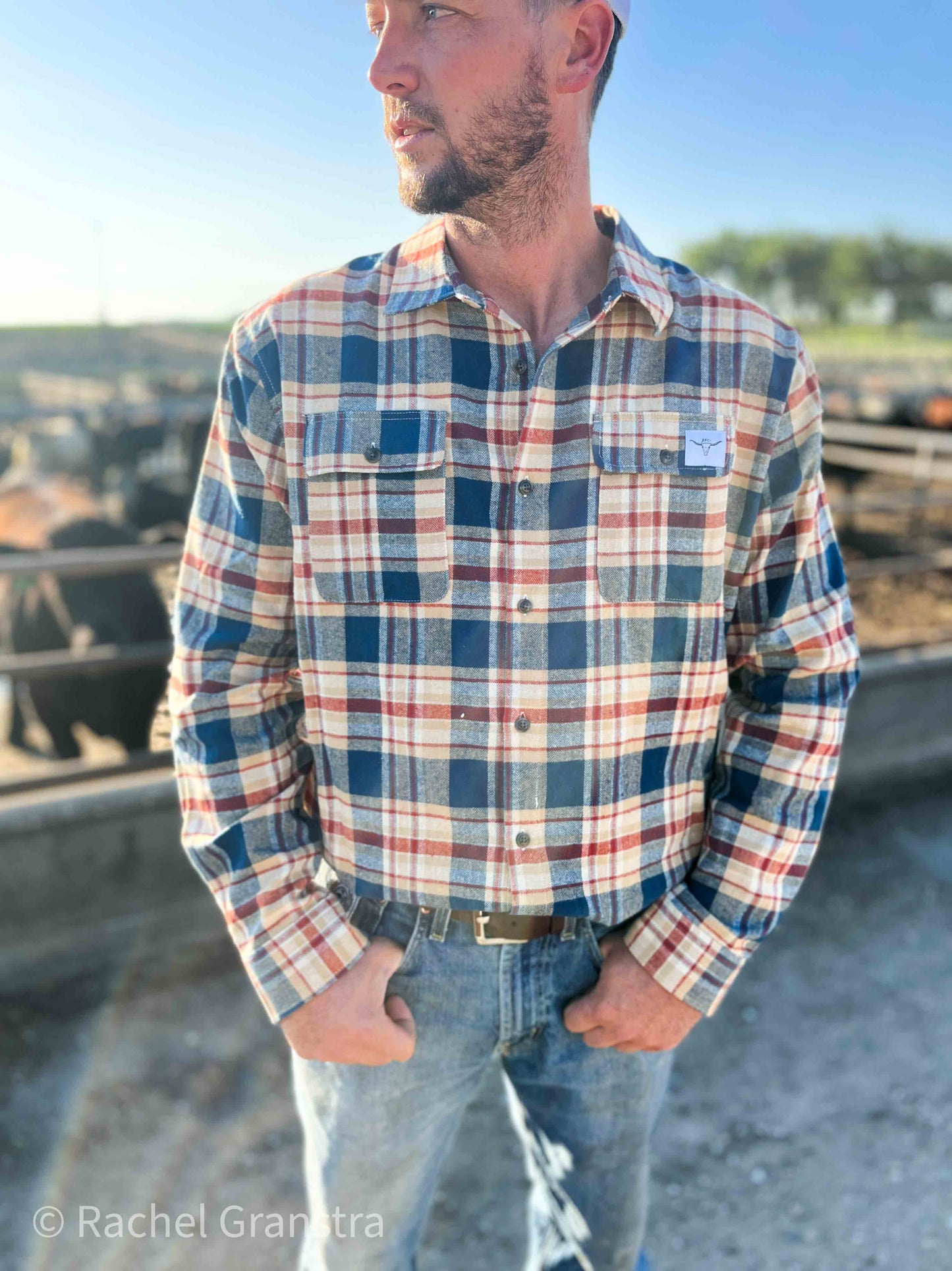 AFC Men’s Mustard Plaid Flannel Shirt - American Farm Company