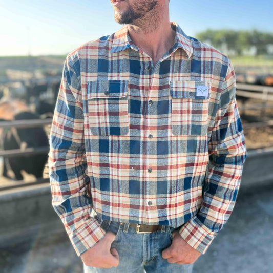 AFC Men’s Mustard Plaid Flannel Shirt - American Farm Company