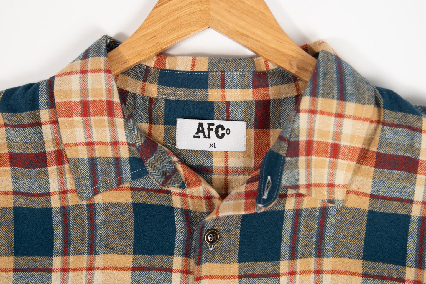 AFC Men’s Mustard Plaid Flannel Shirt - American Farm Company