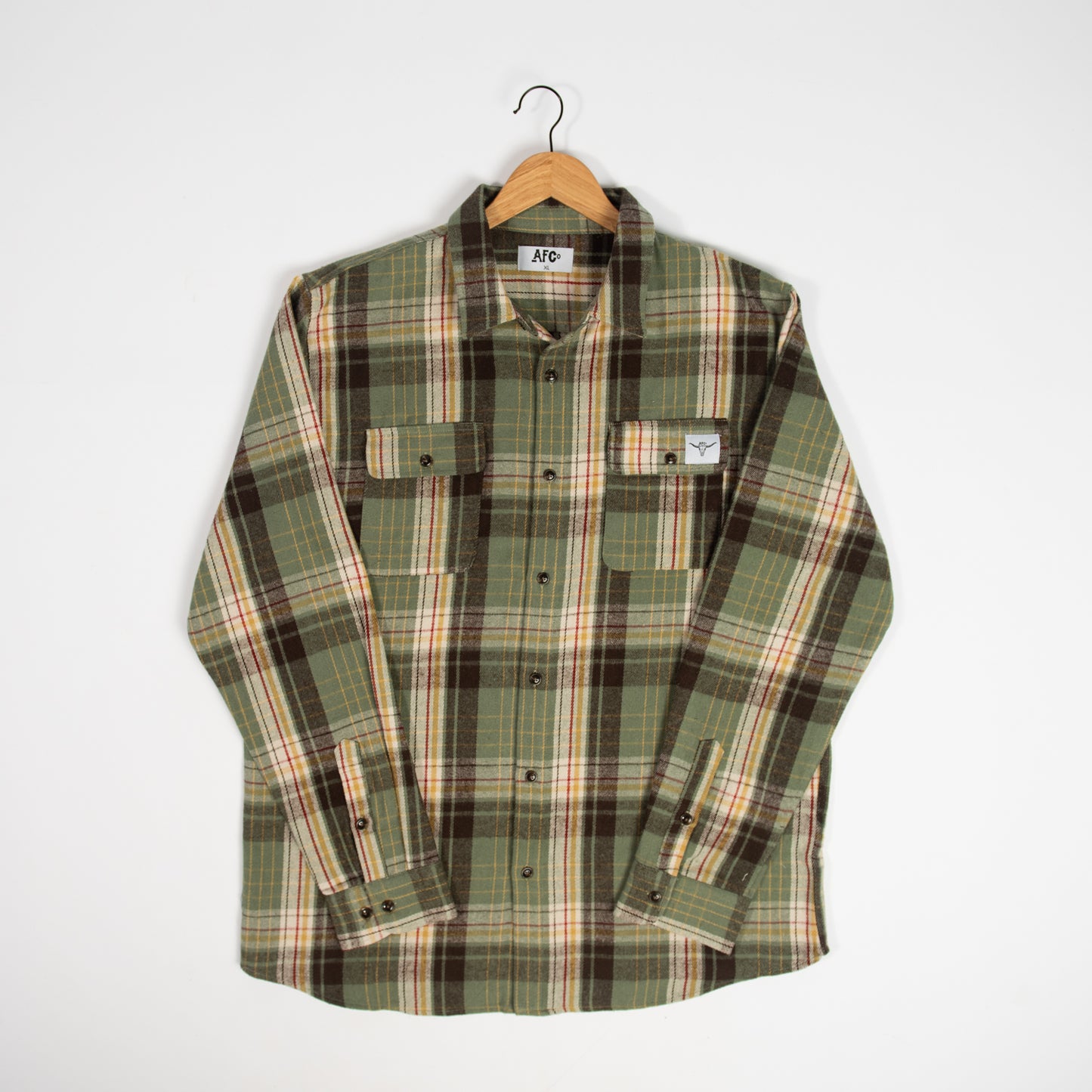 AFC Men’s Sage Plaid Flannel Shirt - American Farm Company