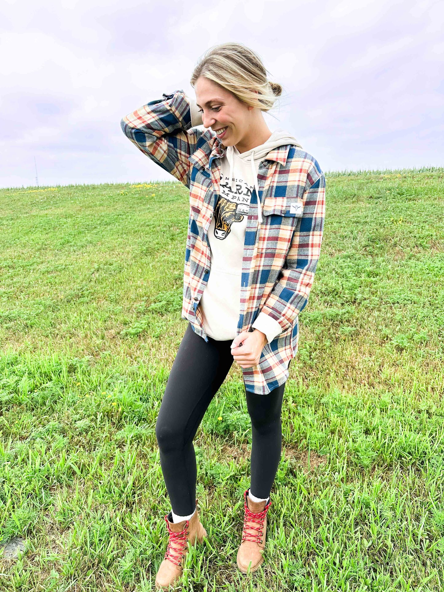 AFC Mustard Plaid Women’s Flannel Shirt