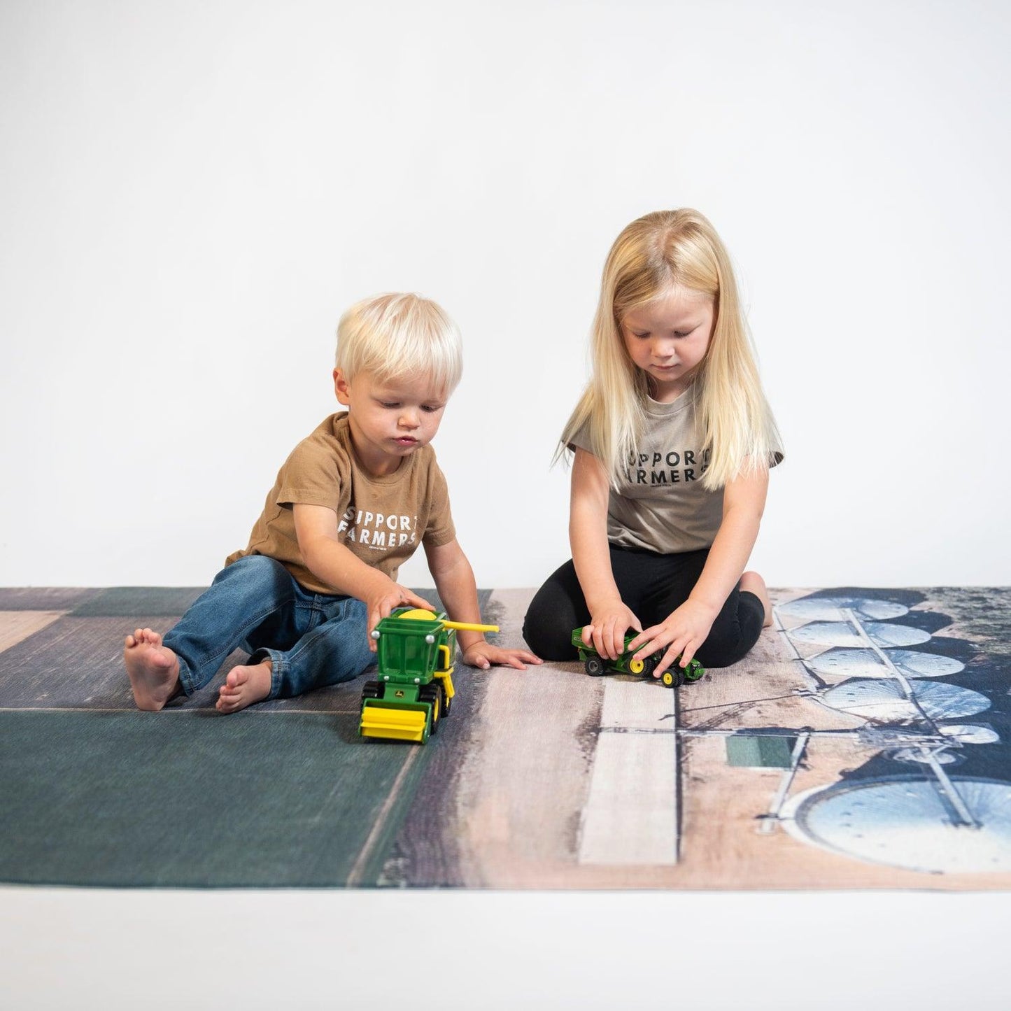 Farm Fields and Bins Play Rug - American Farm Company