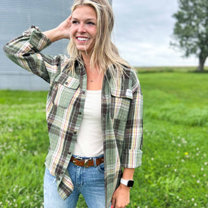 AFC Sage Plaid Women’s Flannel Shirt