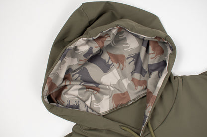 AFC Olive Performance Adult Hoodie w/ Cow Camo Hood