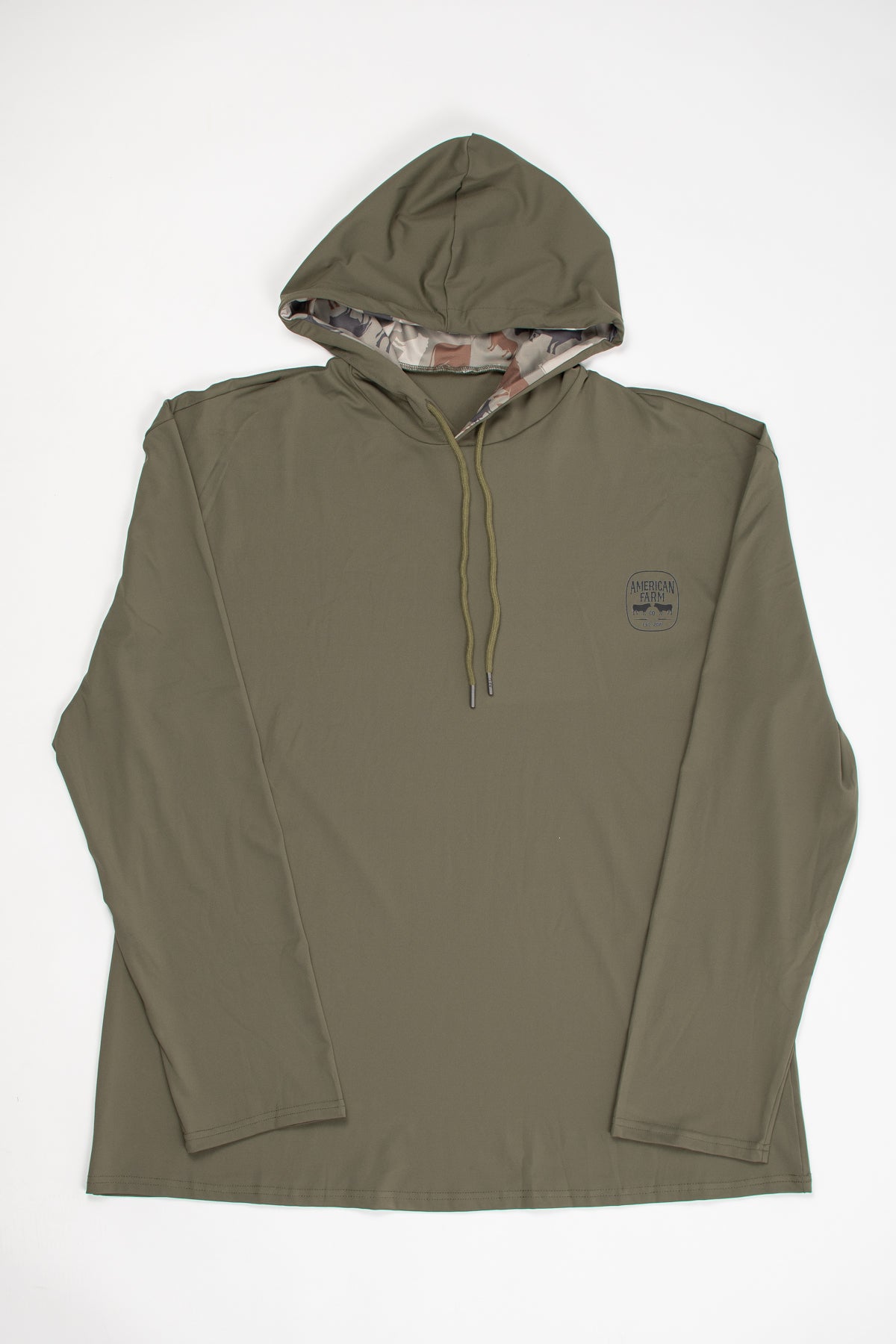AFC Olive Performance Adult Hoodie w/ Cow Camo Hood