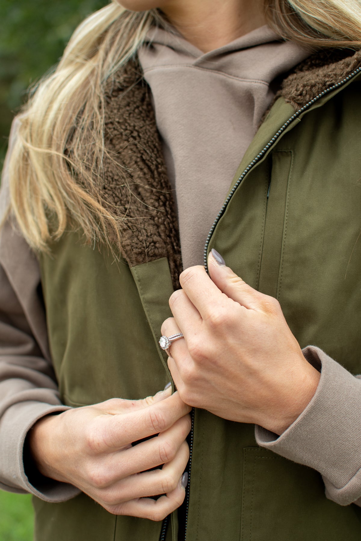 AFC Sherpa Lined Adult Vest - Forest Green