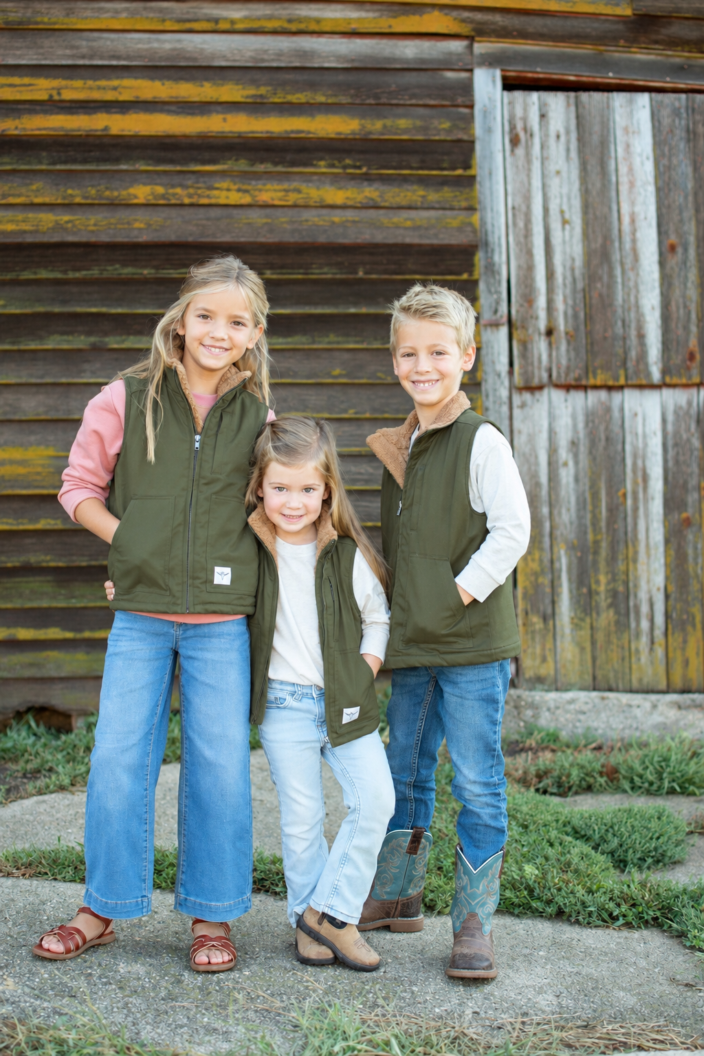 AFC Sherpa Lined Toddler/Youth Vest - Forest Green