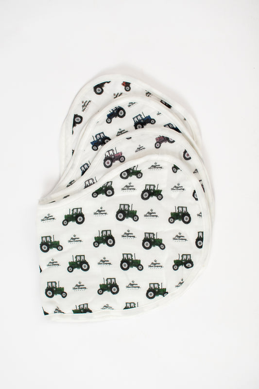 AFC Tractor Print Burp Cloth - 4 Pack