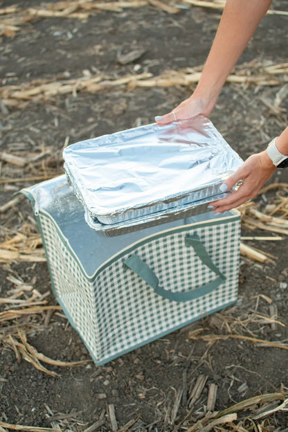 Field Delivery Meal Bag - Sage Gingham