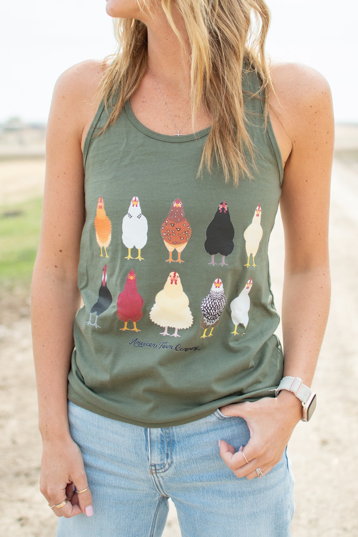 AFC Chickens Racer Back Tank Top