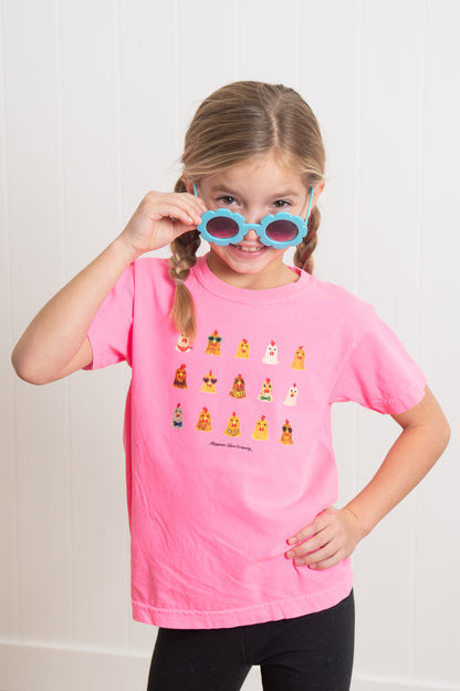 AFC Cool Chicks Neon Pink Youth Tee