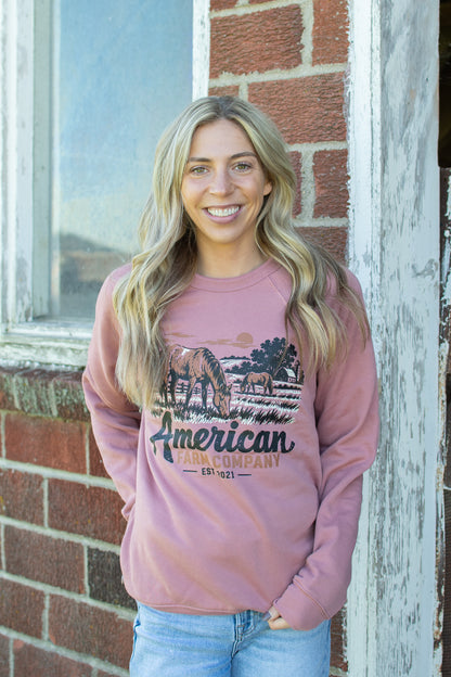 AFC Grazing Horse Adult Crewneck